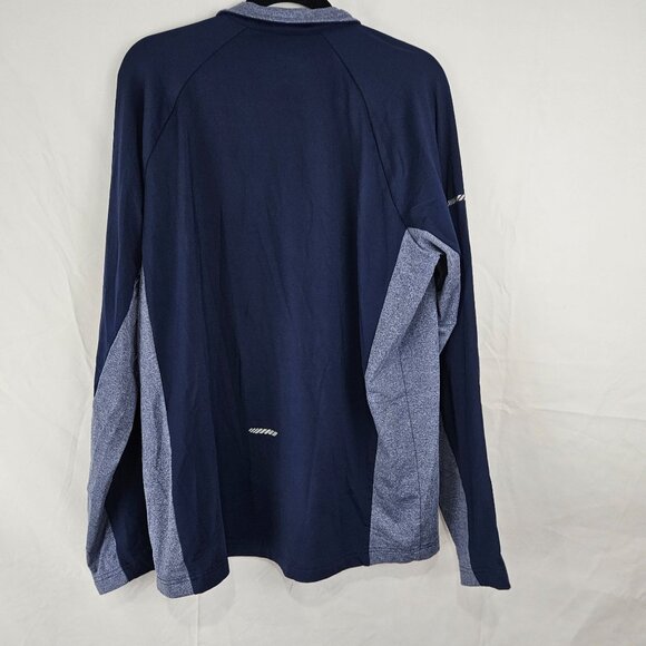 Sport-Tek Long Sleeve 1/4 Zip Pullover Mens Size L Navy Blue Shirt - Picture 6 of 12